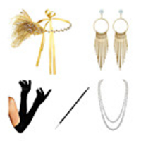 Charleston Vintage 1920s The Great Gatsby Costume Accessory Sets Flapper Headband Women