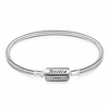 charm bracelet sterling silver diy snake chain custom bracelet your name my surname engravable name basic charm bracelet bangle with clasp (16 cm=6.3 in)