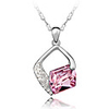 Charming Square Shaped Design Crystal Alloy Necklace