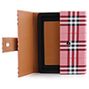 Checked Protective Leather Case/Bag for iPad2(Pink)