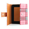 Checked Protective Leather Case/Bag for iPad(Pink)
