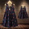 Cherry Print Round Neck Tank Dresses for Mommy and Me miniinthebox