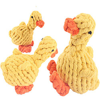 Chew Toy Squeaking Toy Teeth Cleaning Toy Teething Toy Dog Play Toy Dog Toy 1pc Handmade Duck Durable Cotton Gift Pet Toy Pet Play miniinthebox