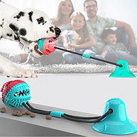 Chew Toy Suction Ball Pet Molar Bite Toy Suction Cup Tug Pull Toy Dog Rope Ball Molar Bite Toy Dog Cat 1pc Ball Teething Rope Toy Aggressive Chewers TPR BPA free Gift Pet Toy