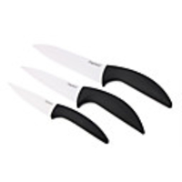 Chic Chefs Horizontal Ceramic Knives Set With Holder(3-Pack)