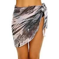 chiffon swimsuit bikini amazon new hip swimwear cover-up cross-border beach chiffon cardigan cover skirt 9413 miniinthebox