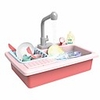 children dishwasher toys sink toy, preschool kitchen sink toy, pretend play set gift for kids role play with running water, educational toys (pink)