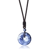 chinese donut pendant sodalite crystal pendant necklace