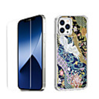 Chinese Style Case For Apple iPhone 12 iPhone 11 iPhone 12 Pro Max Unique Design Protective Case with Screen Protector Shockproof Back Cover TPU