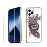 Chinese Style Case For Apple iPhone 12 iPhone 11 iPhone 12 Pro Max Unique Design Protective Case with Screen Protector Shockproof Back Cover TPU
