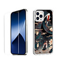 Chinese Style Case For Apple iPhone 12 iPhone 11 iPhone 12 Pro Max Unique Design Protective Case with Screen Protector Shockproof Back Cover TPU