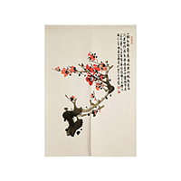 Chinese Style Ink Painting Cotton Linen Door Curtain Tapestry Entrance Curtain Fabric Curtain miniinthebox