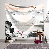 Chinese Style Ink Painting Style Wall Tapestry Art Decor Blanket Curtain Hanging Home Bedroom Living Room Decoration Polyester miniinthebox