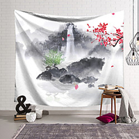 Chinese Style Ink Painting Style Wall Tapestry Art Decor Blanket Curtain Hanging Home Bedroom Living Room Decoration Polyester miniinthebox
