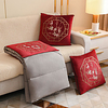 Chinese Style Pillow Quilt Mercerized Velvet Exquisite Embroidery Portable High-grade Pillow Quilt Dual Purpose Car Seat Cushion Sofa Office Nap Pillow For Chairs Back miniinthebox