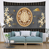 Chinese Style Wall Tapestry Art Decor Blanket Curtain Hanging Home Bedroom Living Room Decoration Polyester Antique Bird On Gray Background