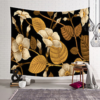 Chinese Style Wall Tapestry Art Decor Blanket Curtain Hanging Home Bedroom Living Room Decoration Polyester Autumn Garden Leaf Flowers