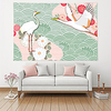Chinese Style Wall Tapestry Art Decor Blanket Curtain Hanging Home Bedroom Living Room Decoration Polyester Crane Sea Wave