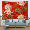 Chinese Style Wall Tapestry Art Decor Blanket Curtain Hanging Home Bedroom Living Room Decoration Polyester Floral Flower Chrysanthemum Blooming