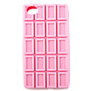 Chocolate Shaped Protective Silicone Case for iphone 4 Pink