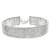 choker necklaces for women with crystal rhinestone iced out girl adjustable collar necklace jewelry accessories (geo) miniinthebox