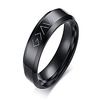 christian stainless steel god is greater than the highs and lows rings for men women, black, size 11