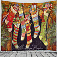 Christmas / Classic Theme Wall Decor 100% Polyester Classic / Fantasy Wall Art,  150100 cm Decoration