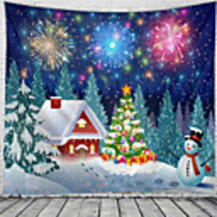 Christmas / Classic Theme Wall Decor 100% Polyester Classic / Fantasy Wall Art,  150100 cm Decoration