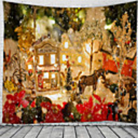 Christmas / Classic Theme Wall Decor 100% Polyester Classic / Fantasy Wall Art,  150100 cm Decoration