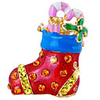 Christmas Boot Alloy Acrylic Brooch(Red)