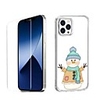 Christmas Case For Apple iPhone 12 iPhone 11 iPhone 12 Pro Max Unique Design Protective Case with Screen Protector Shockproof Back Cover TPU