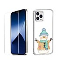 Christmas Case For Apple iPhone 12 iPhone 11 iPhone 12 Pro Max Unique Design Protective Case with Screen Protector Shockproof Back Cover TPU