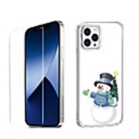 Christmas Case For Apple iPhone 12 iPhone 11 iPhone 12 Pro Max Unique Design Protective Case with Screen Protector Shockproof Back Cover TPU