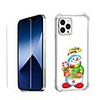 Christmas Case For Apple iPhone 12 iPhone 11 iPhone 12 Pro Max Unique Design Protective Case with Screen Protector Shockproof Back Cover TPU
