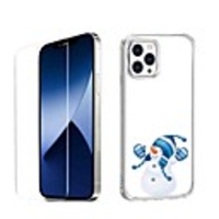 Christmas Case For Apple iPhone 12 iPhone 11 iPhone 12 Pro Max Unique Design Protective Case with Screen Protector Shockproof Back Cover TPU