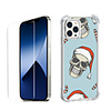 Christmas Case For Apple iPhone 12 iPhone 11 iPhone 12 Pro Max Unique Design Protective Case with Screen Protector Shockproof Back Cover TPU