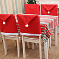 Christmas Chair Back Cover Decoracion Navidad Hat Christmas Decorations for Home Dinner Table Premium Year Xmas Chair cover 6pcs