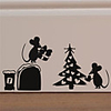 Christmas Cute Animal Wall Stickers - Words amp;amp"es Wall Stickers Characters Study Room / Office / Dining Room / Kitchen