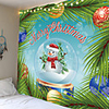 Christmas Day Party Wall Tapestry Art Decor Blanket Curtain Picnic Table Cloth Hanging Home Bedroom Living Room Dormitory Decoration Pine Branch Christmas Snowman