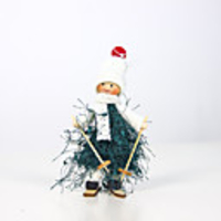 Christmas Decoration Doll Christmas Yarn Tassel Ski Doll Ornaments