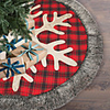 Christmas Decoration Flower Lattice Tree Skirt 48 Inch Big Snowflake Christmas Tree Skirt Tree Bottom Apron Christmas Tree Skirt