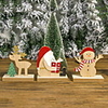 Christmas Decoration Solid Wood Painted Three-dimensional Santa Claus Ornaments