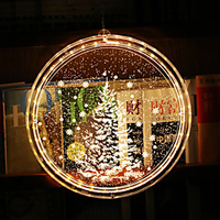 Christmas Decoration Tree Bell Santa Claus 3D Transparent Night Light Christmas Wedding New Year Gift 1pc