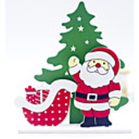 Christmas Decoration Wooden Mosaic Ornaments Painted