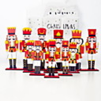 Christmas Decoration Wooden Painted Walnut Soldier Ornament