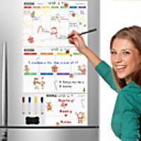 Christmas Decorations / Holiday Wall Stickers Plane Wall Stickers / Blackboard Wall Stickers Fridge Stickers,  ABSPC / Vinyl Home Decoration Wall Decal Fridge Decoration 3pcs