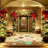 Christmas Decorations / Holiday Wall Stickers Plane Wall Stickers / Holiday Wall Stickers Decorative Wall Stickers,  PVC Home Decoration Wall Decal Wall / Window Decoration 10pcs