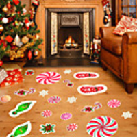 Christmas Decorations / Holiday Wall Stickers Plane Wall Stickers / Holiday Wall Stickers Decorative Wall Stickers,  PVC Home Decoration Wall Decal Wall / Window Decoration 1pc