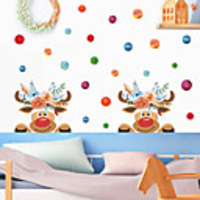 Christmas Decorations / Holiday Wall Stickers Plane Wall Stickers / Holiday Wall Stickers Decorative Wall Stickers,  PVC Home Decoration Wall Decal Wall / Window Decoration 1pc