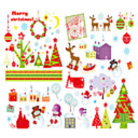 Christmas Decorations / Holiday Wall Stickers Plane Wall Stickers / Holiday Wall Stickers Decorative Wall Stickers,  PVC Home Decoration Wall Decal Wall / Window Decoration 1pc